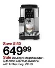 Magnifica Start automatic espresso machine with frother