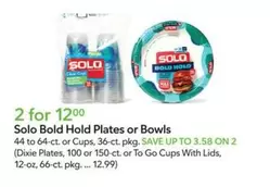 Bold Hold Plates or Bowls