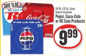 Coca-Cola - Pepsi,  or RC Cola Products