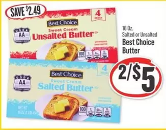Sweet Cream Unsalted Butter / Sweet Cream Salted Butter