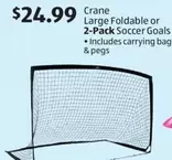 Large Foldable or 2-Pack Soccer Goals