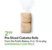 Pre-Sliced Ciabatta Rolls