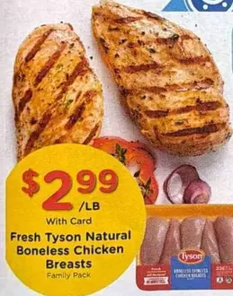 Tyson - Fresh Natural Boneless Chicken Breasts Family Pack