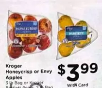 Honeycrisp or Envy Apples / Bartlett Pears