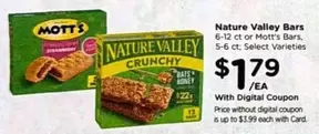 Mott's - Nature Valley Bars or  Bars
