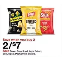 Lay's - Smartfood,  Baked, SunChips & PopCorners snacks