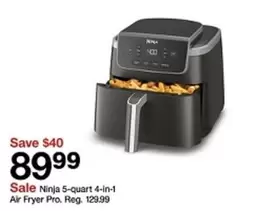 Ninja - 5-quart 4-in-1 Air Fryer Pro