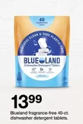 Plastic - fragrance-free 40-ct. dishwasher detergent tablets