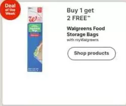 Walgreens Food Storage Bags