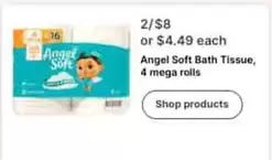 Angel Soft - Bath Tissue, 4 mega rolls