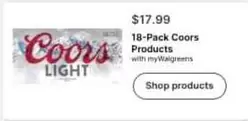 Coors - 18-Pack Products