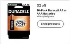 Duracell - 16-Pack AA or AAA Batteries