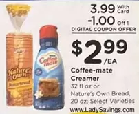 Coffee-Mate - Coffee-mate Creamer or Bread