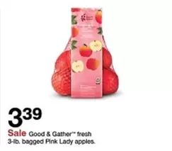 Lady - bagged Pink  apples