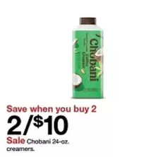 Chobani - Coffee Creamers