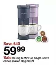 Keurig - K-Mini Go single-serve coffee maker
