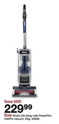 Shark -  Lift-Away with PowerFins HairPro vacuum