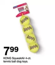 SqueakAir 4-ct. tennis ball dog toys