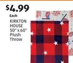 Plush - 50" x 60"  Throw
