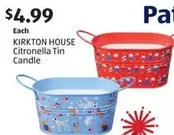 Citronella Tin Candle