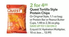 Quest Tortilla Style Protein Chips or Original Style, Protein Bar or Peanut Butter Cups