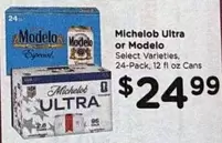 Modelo - Michelob Ultra or  Select Varieties