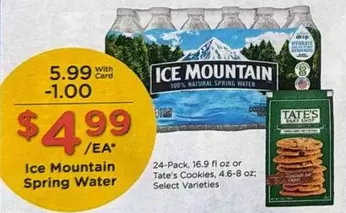 Ice Mountain - Spring Water or Cookies