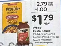 Barilla - Protein+ Cellentani or Pasta Sauce