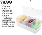 Clear or Multicolor Condiment Caddy
