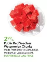 Red Seedless Watermelon Chunks