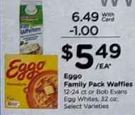 Bob Evans - Family Pack Waffles or Egg Whites