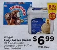 Party Pail Ice Cream or Drumstick Cones