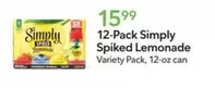 12-Pack Simply Spiked Lemonade Variety Pack