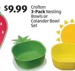 3-Pack Nesting Bowls or Colander Bowl Set