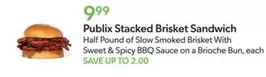 Stacked Brisket Sandwich