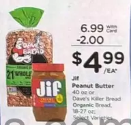 Jif - Peanut Butter Organic Bread