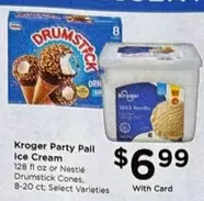 Party Pail Ice Cream or Drumstick Cones