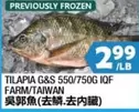 Frozen - TILAPIA G&S 550/750G IQF