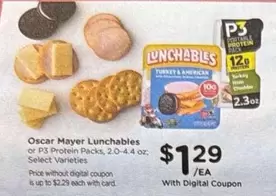Oscar Mayer - Lunchables or P3 Protein Packs