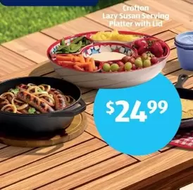 Lazy Susan Serving Platter with Lid
