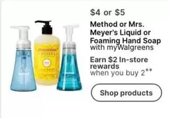 Mrs. Meyer's - Liquid or Foaming Hand Soap