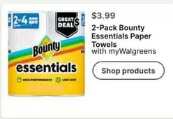 Bounty - 2-Pack Essentials Paper Towels