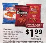 Ruffles - Doritos or or Sunchips