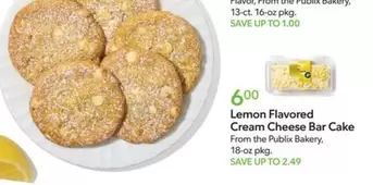 Lemon Flavored Cream Cheese Bar Cake