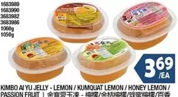 KIMBO AI YU JELLY - LEMON / KUMQUAT LEMON / HONEY LEMON / PASSION FRUIT