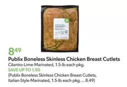 Boneless Skinless Chicken Breast Cutlets