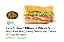 Boar's Head - Ultimate Whole Sub