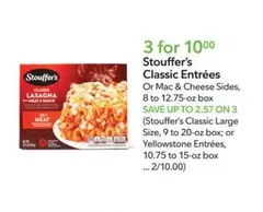 Stouffer's - Classic Entrees or Mac & Cheese Sides