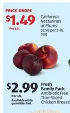 California Nectarines or Plums