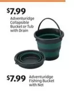 Collapsible Bucket or Tub with Drain